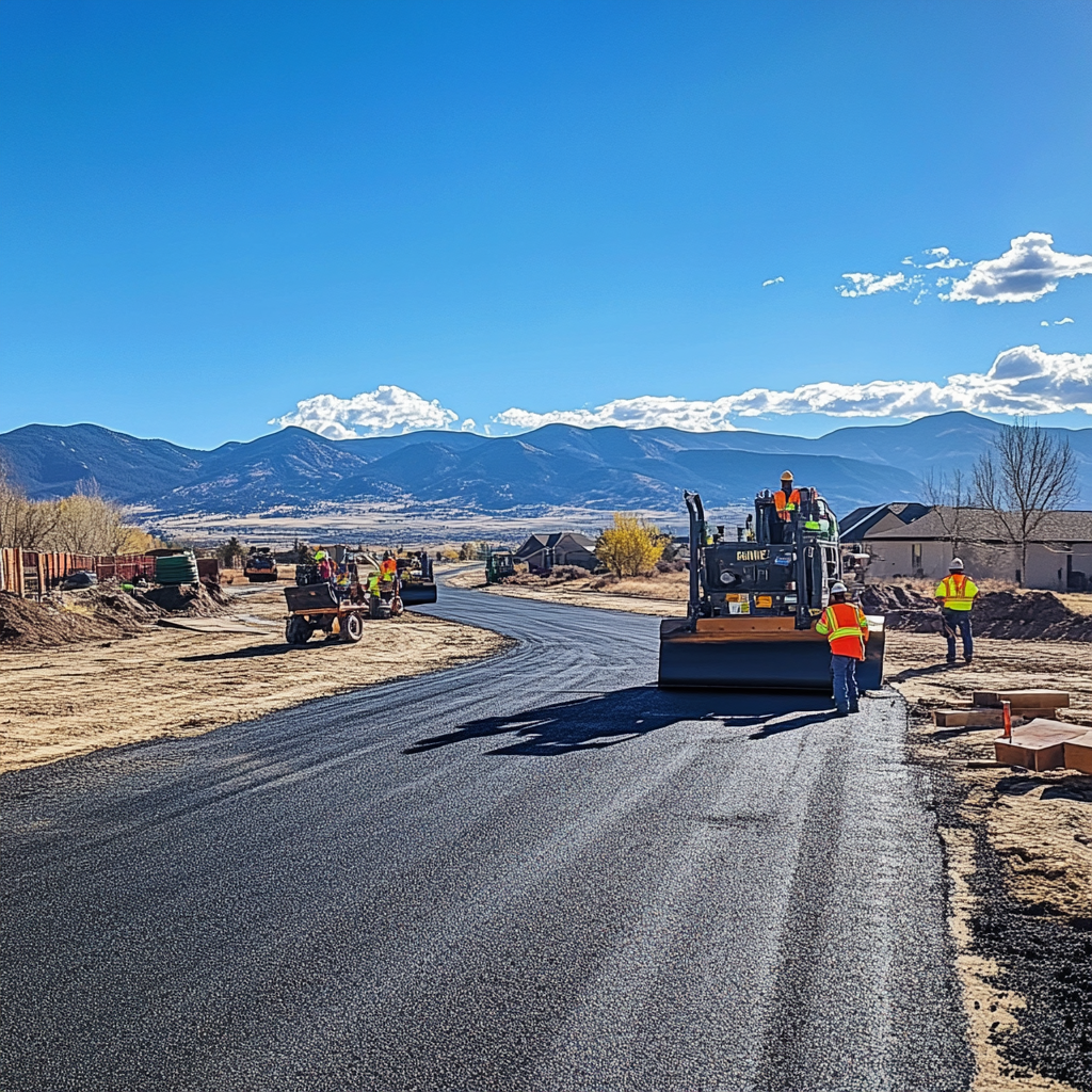 Commercial parking lot paving and road construction in Grand Junction, Colorado